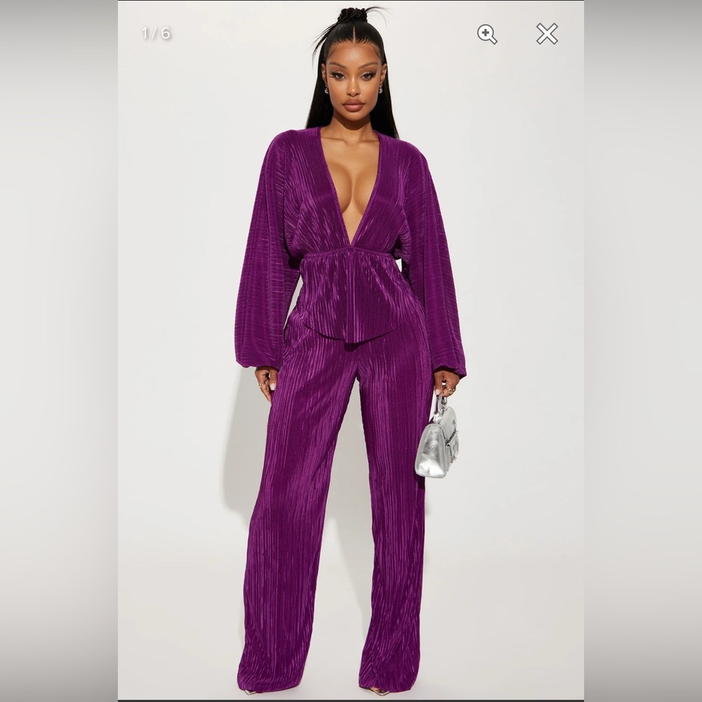 Matching Top/Bottom Plum Fashionable Set